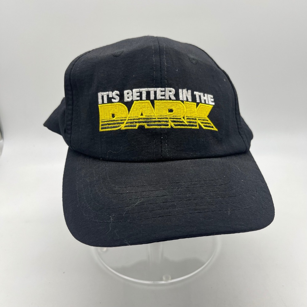 Vintage Myers's Original Dark Rum Black Baseball Cap Better in the Dark  Hat 90s